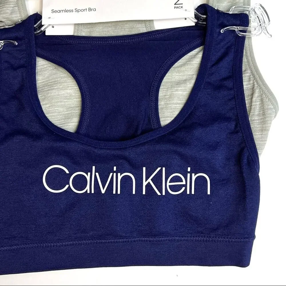 Calvin Klein Girls Seamless Sports Bra Two Pack Size 6-6x NWT